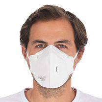 Atemschutzmaske mit Ventil, faltbar, FFP 2 NR, weiß