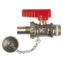 KFE Kugelhahn, Messing vernickelt, 1/2"