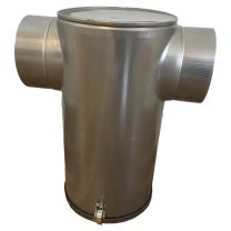 Abgasschalldämpfer für 130 mm Abgasrohr "Topfform"