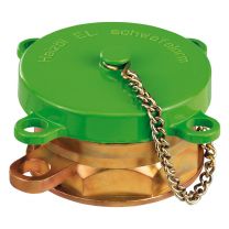 Füllrohrverschluss 2" x 2 1/2" grüner Deckel, f. Heizöl EL schwefelarm
