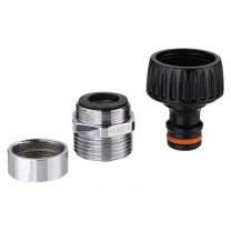 Hahnstück 3/4" mit Metalladapter M24 und M22 für Indoor-Wasserhahn